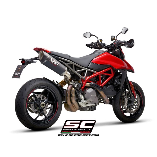 SC-Project SC1-R Muffler Carbon Fiber Slip-On Exhaust For Ducati Hypermotard 950 2019-2021 Part # D31-91C