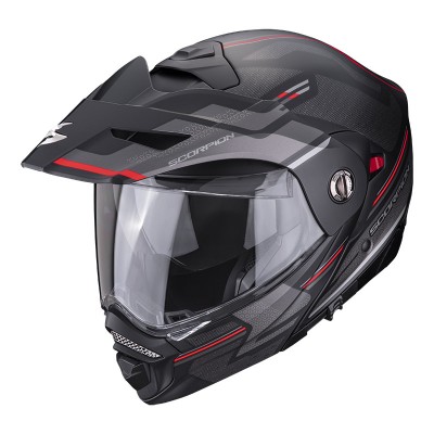 SCORPION ADX-2 CARRERA MODULAR BLACK RED HELMET