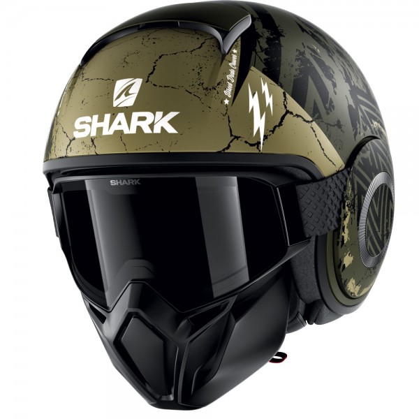 Shark Street-Drak Crower MAT Green Black Helmet