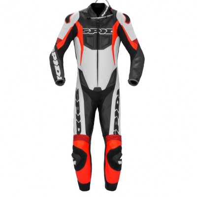 Spidi Sport Warrior Perforated Pro Leather Black Red Suit
