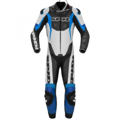 Spidi Sport Warrior Perforated Pro Leather White Blue Suit