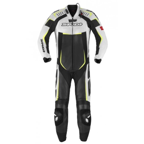 Spidi Track Perforated Pro Leather Black Fluo Yellow Suit