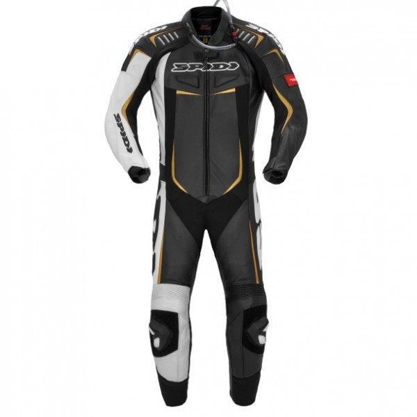 Spidi Track Perforated Pro Leather Black Gold Suit