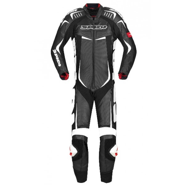 Spidi Track Perforated Pro Leather Black White Suit