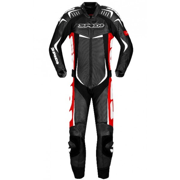 Spidi Track Perforated Pro Leather Red Black Suit