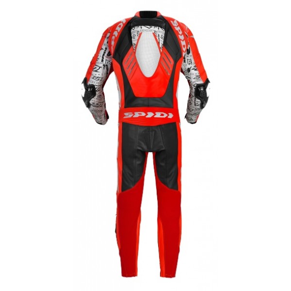 Spidi Track Perforated Replica Evo Leather Red White Suit