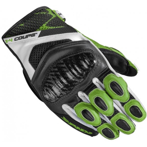 Spidi X4 Coupe' Black Kawa Green Gloves