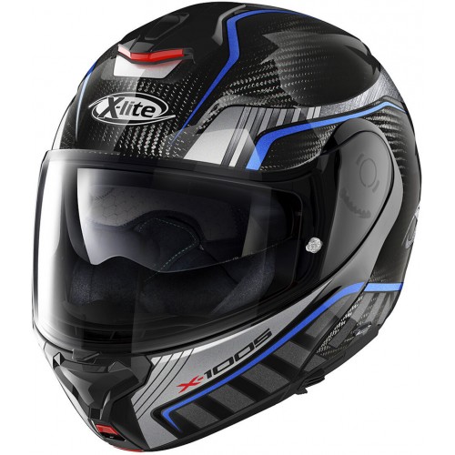 X-lite X-1005 Ultra Carbon Cheyenne N-com 19 Black Blue Carbon Helmet